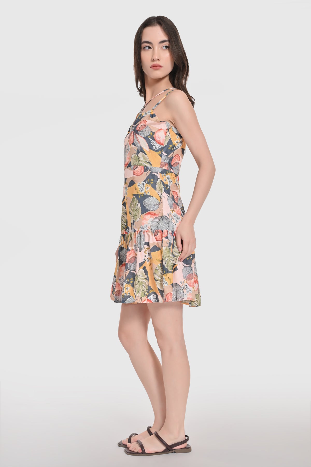 Tropical Bloom Mini Dress