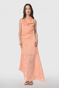 Apricot Aura Asymmetrical Dress