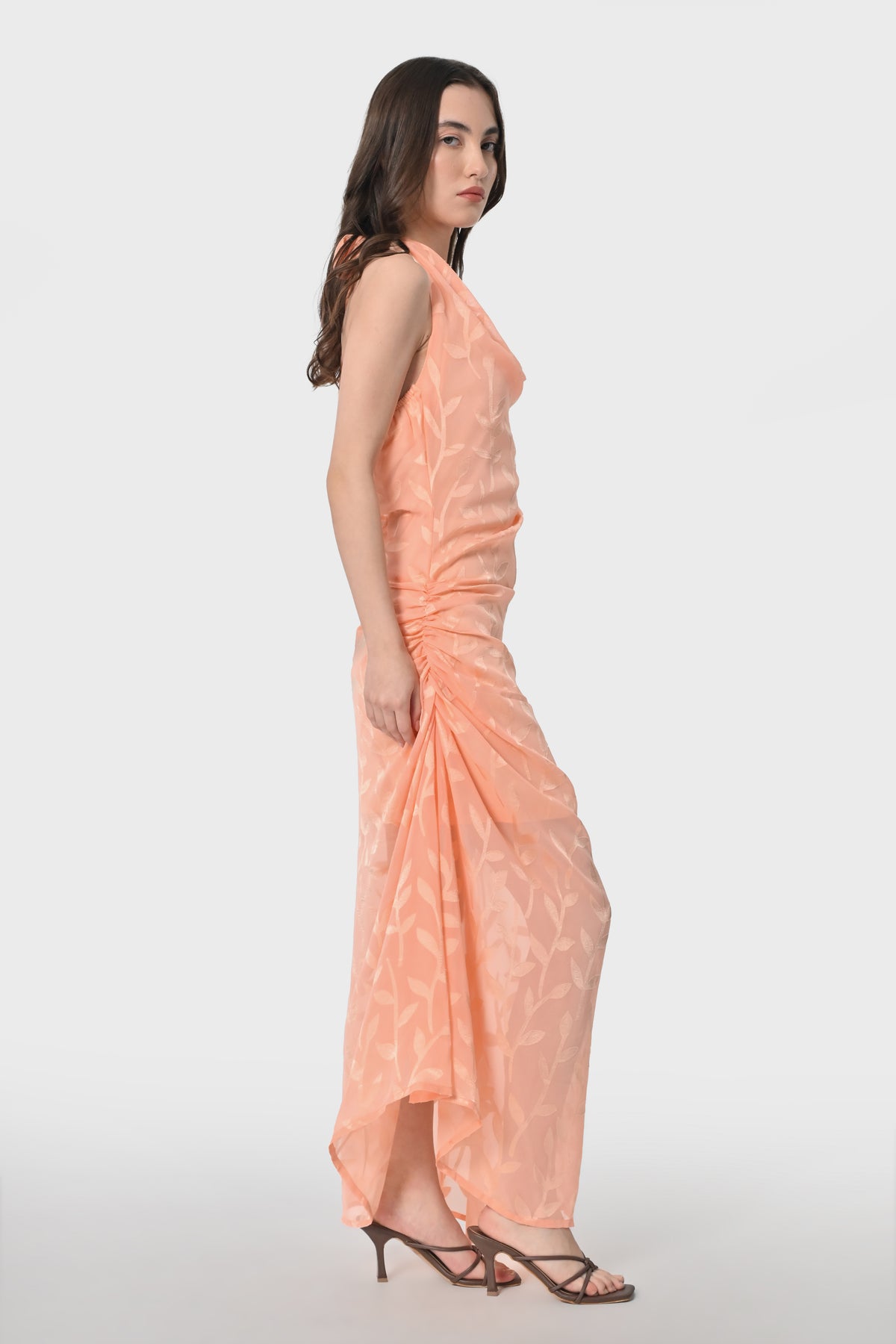 Apricot Aura Asymmetrical Dress