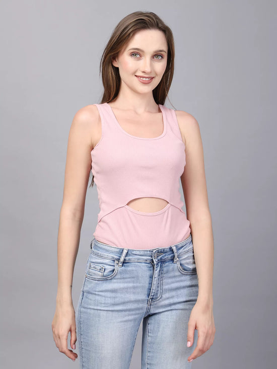 Pink Moon Cutout Bodysuit