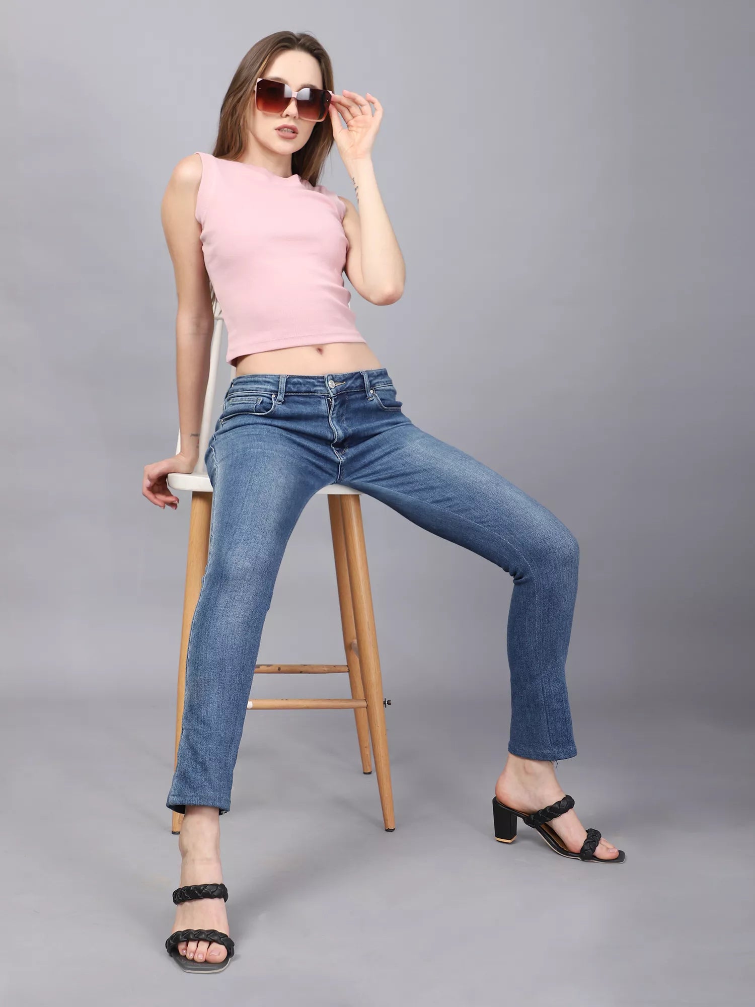 Pink Rib Crop Top