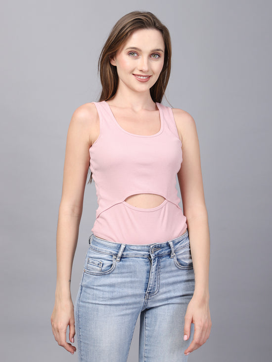 PINK MOON CUTOUT BODYSUIT