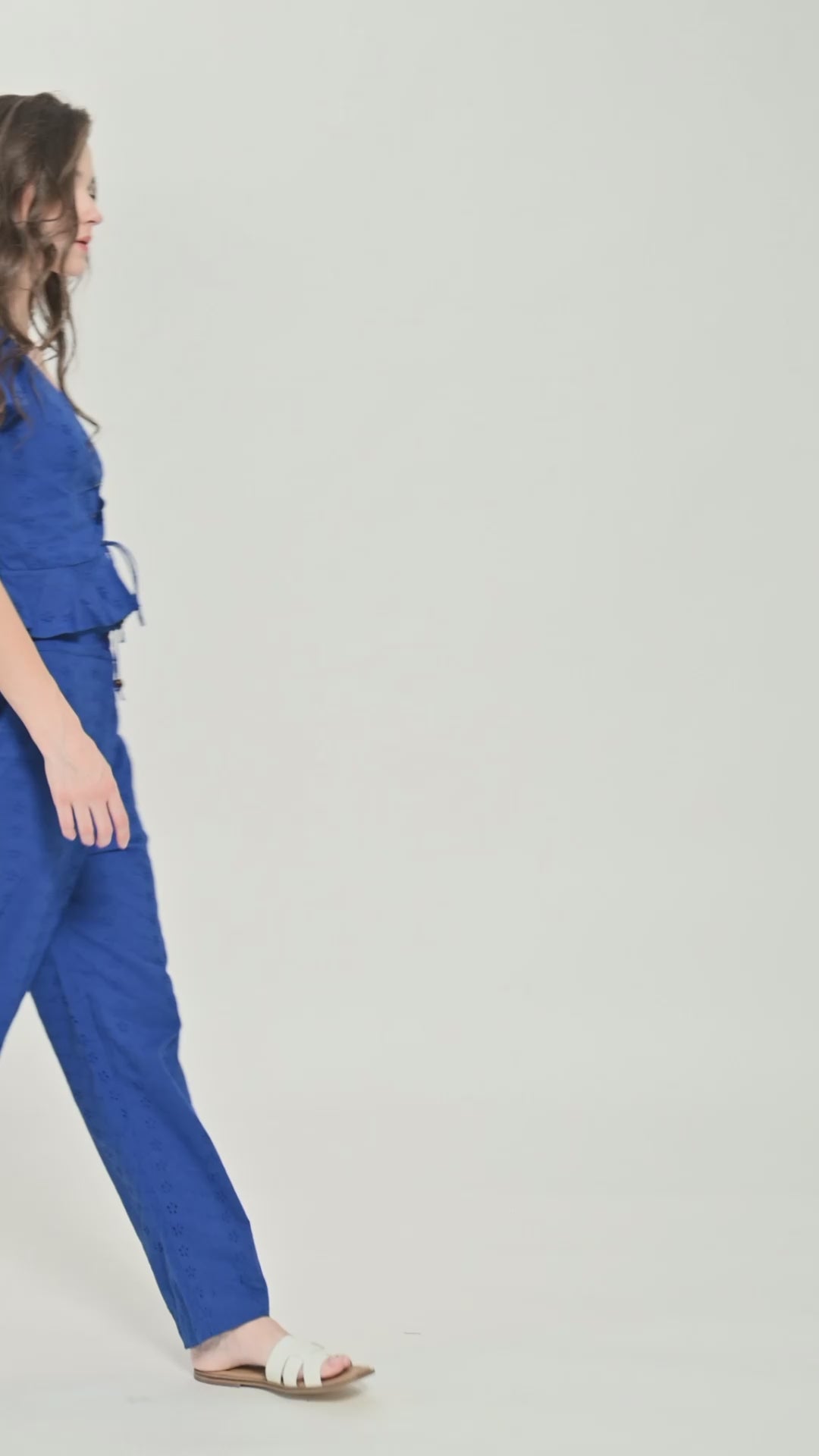 Royal Blue Schiffli Co-Rd Set
