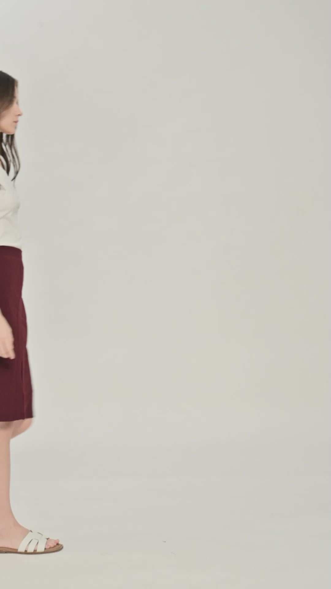 Buckel Top and  Front Button Skirt Co-ord Set