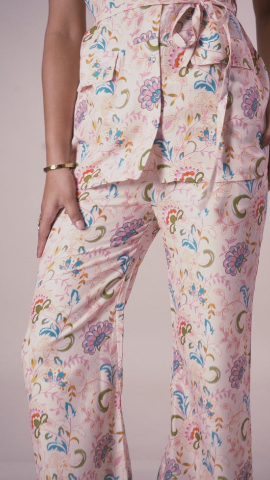 Beige Printed Co-Rd Set