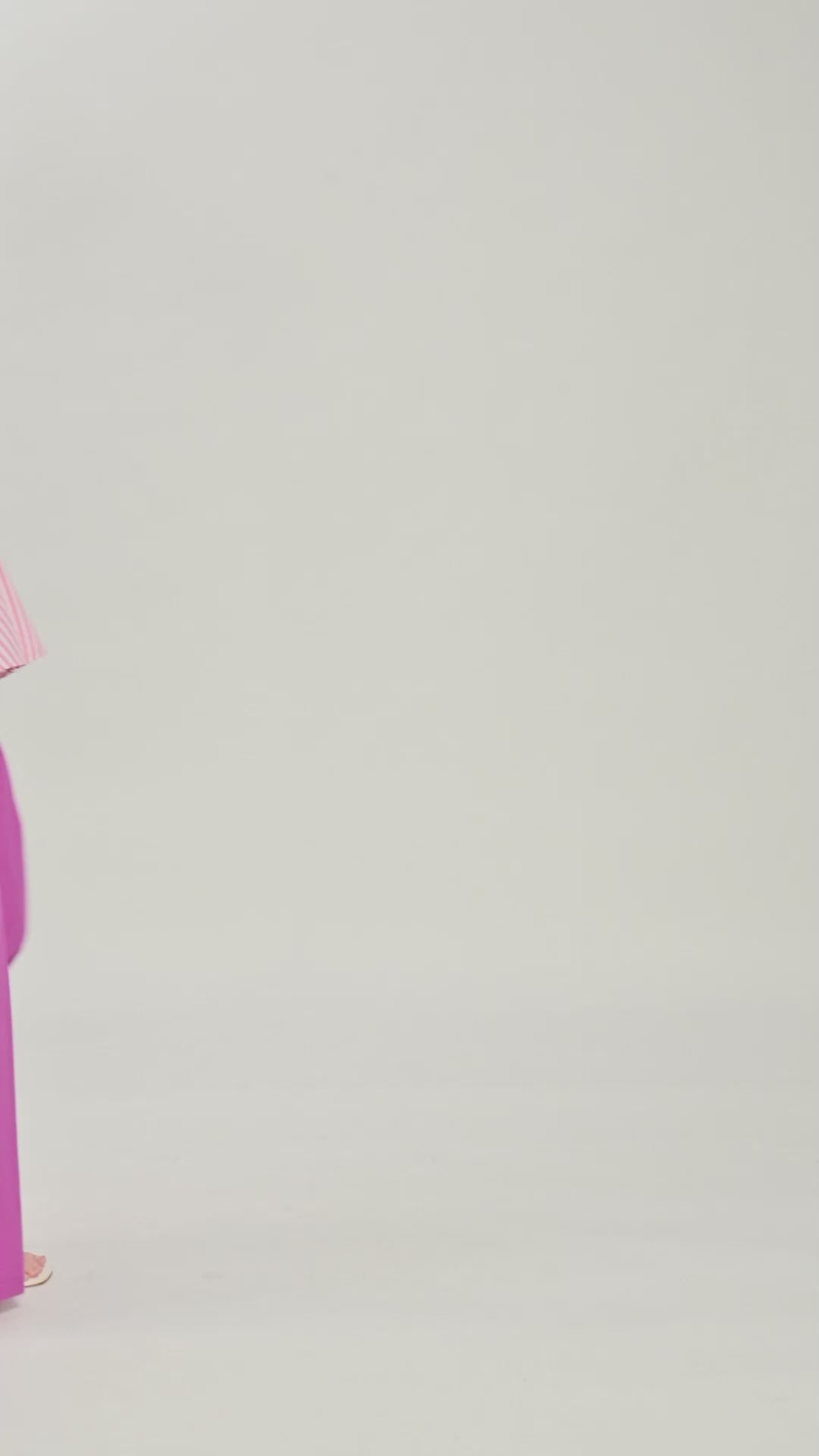 Pastel Pink Stripe Peplum Top