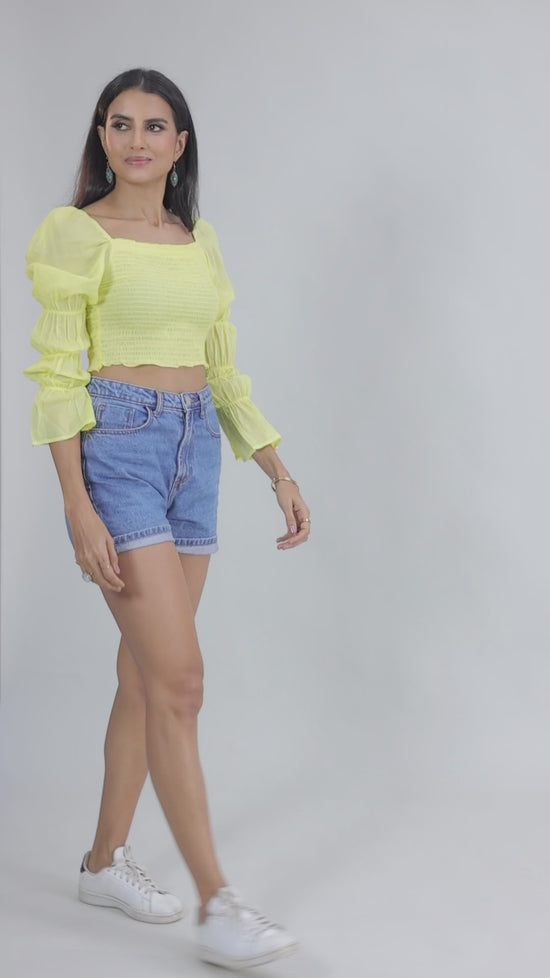 Yellow Crop Top