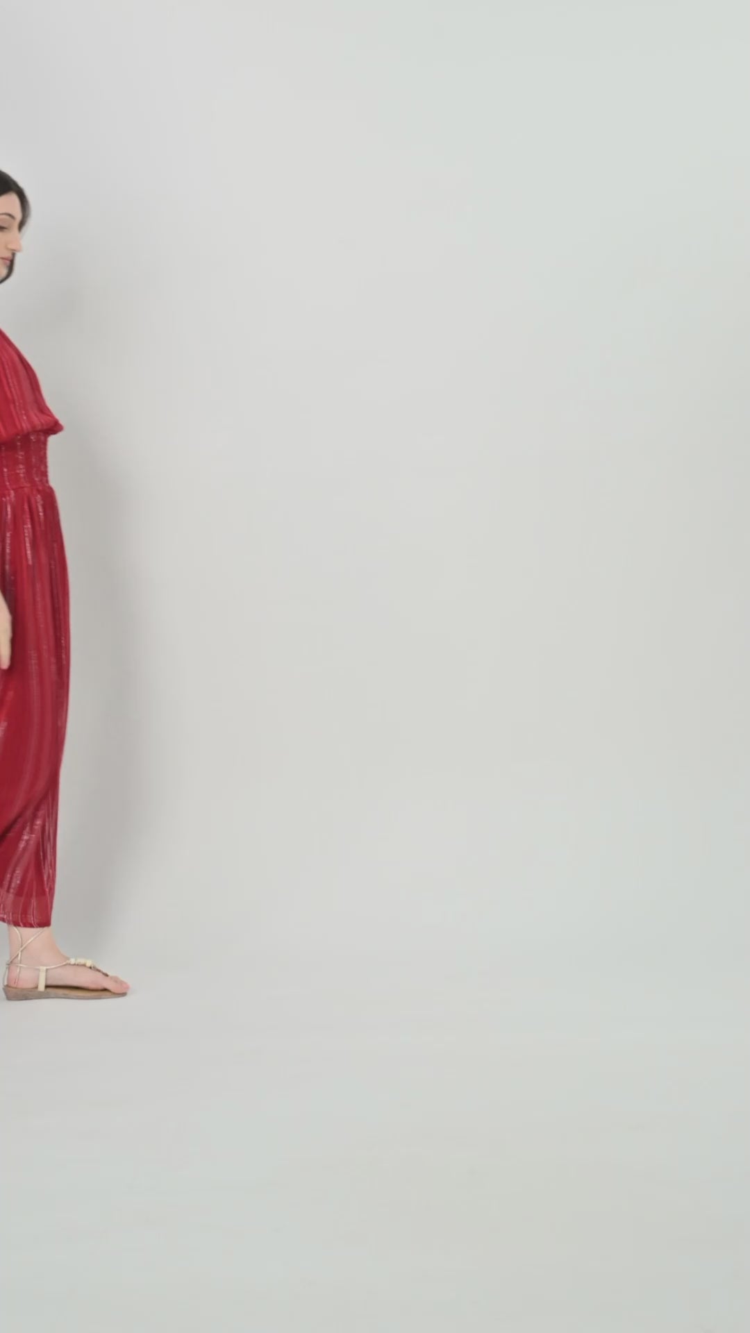 Crimson Radiance Maxi Dress