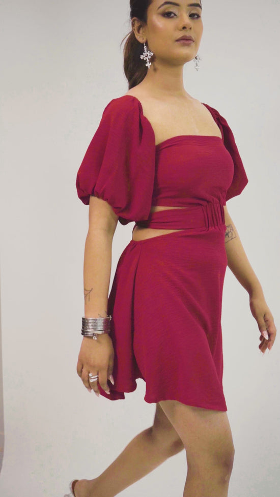 Velvet Rose Mini Dress