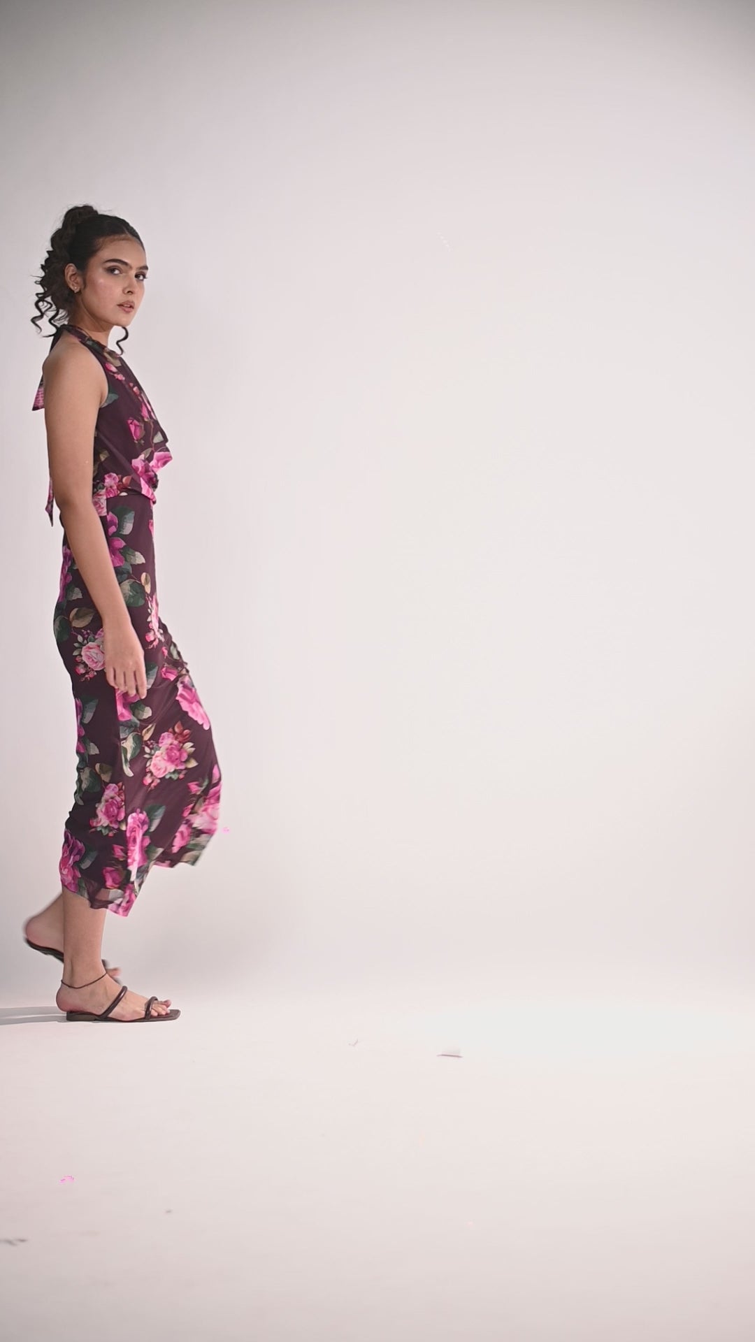 Rose Garden Cowl Neck Dress